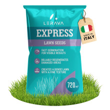 LERAVA Express Lawn Seeds Quick Germinating Spring (720 m?) - Premium Seeds for Dry Lawn & Shade Lawns - Lawn Seeds for Seamless Lawn - Grass Seeds