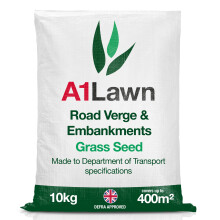 A1 Lawn, Road Verge & Embankment Grass Seed - High Tolerance, Strong Root Stability, DEFRA Certified, 10kg
