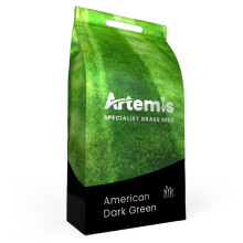 Artemis American Dark Green Grass Seed, 2KG, Fast Germination & Growth, Deep Green Colour All Year, Pet & Family Friendly, New Lawns & Repairs