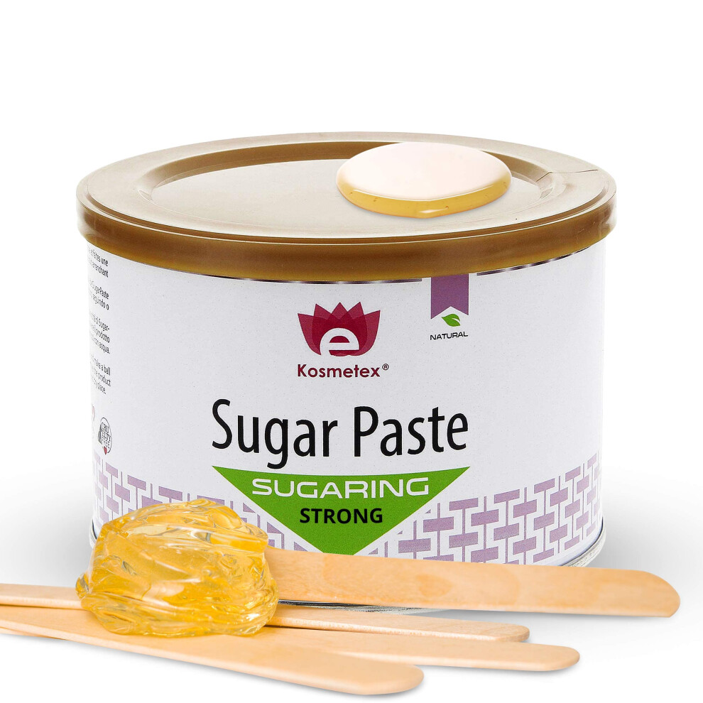 Kosmetex Sugar Paste For Hair Removal, 550 G, Natural, Strong, Wax, Soothing For Sensitive Skin, Armpit, Bikini Line, 1 Unit