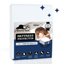Mattress Protector 60x120 cm Single Bed Waterproof and Breathable Beddy-Bye? with 4 Elastic Corners - Eco-Responsible Made in EU and Oeko-Tex?