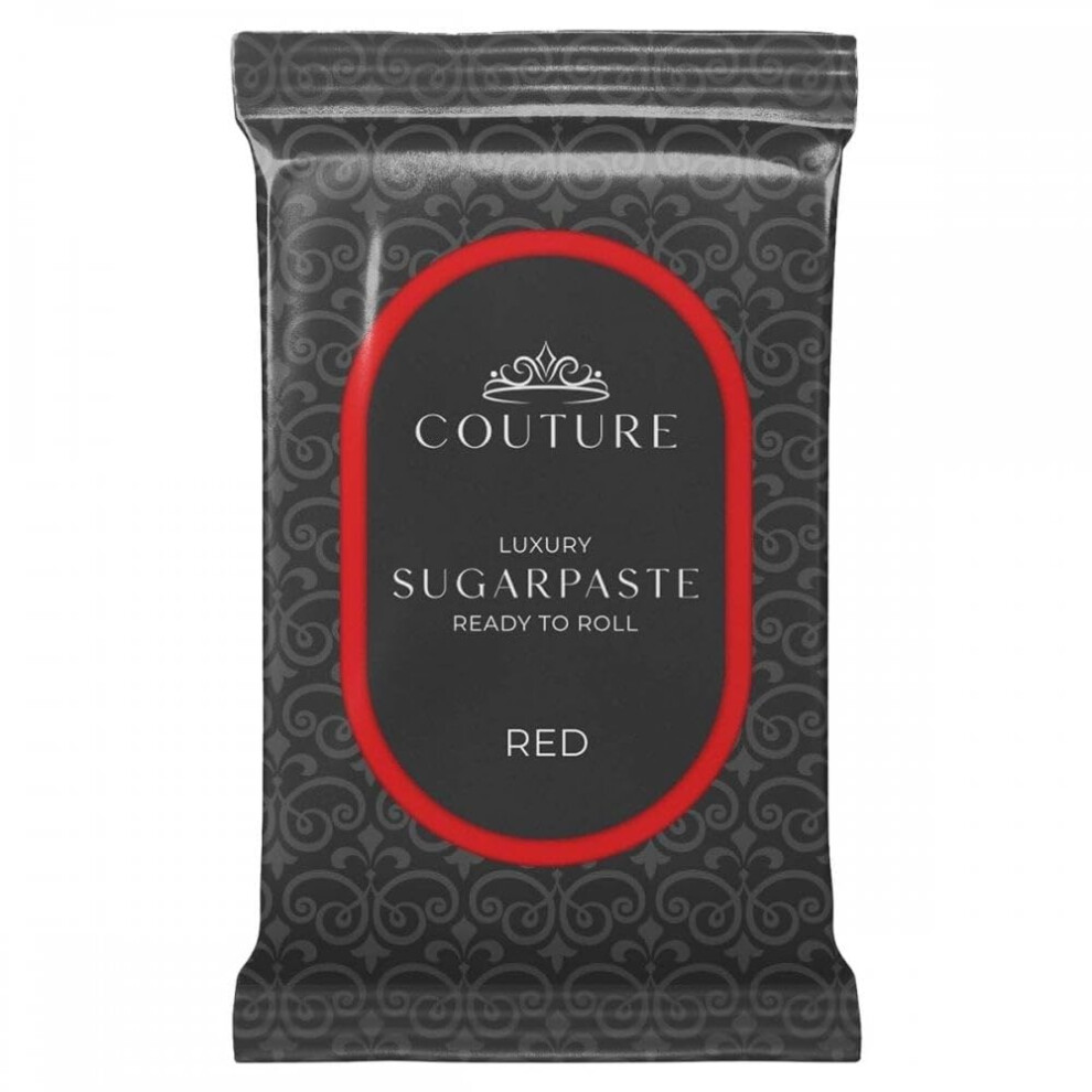 Couture Sugar Paste Red - Professional Quality Fondant Icing Smooth, Porcelain-Like Sugar Paste Modelling Paste - 2.5Kg