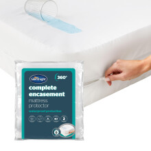 Silentnight Complete Encasement Waterproof Mattress Protector - 30cm Deep Zip Protection Against Allergens & Spillages For a Fresh Hygienic Bed -