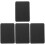 4Pcs Black E-Book Reader Sleeves Durable Slim Protective Leather Case 4