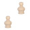 2Pcs Beige Wood Finial Pineapple Post Cap Decorative Staircase Craft 6