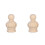 2Pcs Beige Wood Finial Pineapple Post Cap Decorative Staircase Craft 9