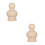 2Pcs Beige Wood Finial Pineapple Post Cap Decorative Staircase Craft 10