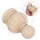 2Pcs Beige Wood Finial Pineapple Post Cap Decorative Staircase Craft 11
