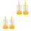 4Sets Practical Yellow Plastic Bee Marking Bottles for Beekeeping 4