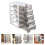 2Pcs Durable Black Plastic Desktop Storage Drawers Multi-Purpose Box 4