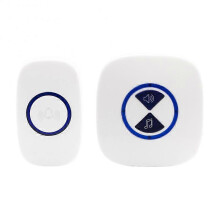 (1Button 1Receiver UK) Intelligent Home Outdoor 433mhz Doorbell Waterproof Electronic Doorbell Button Portable