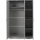 Seconique Dakota 3 Door Wardrobe Bedroom Set - Light Grey 2