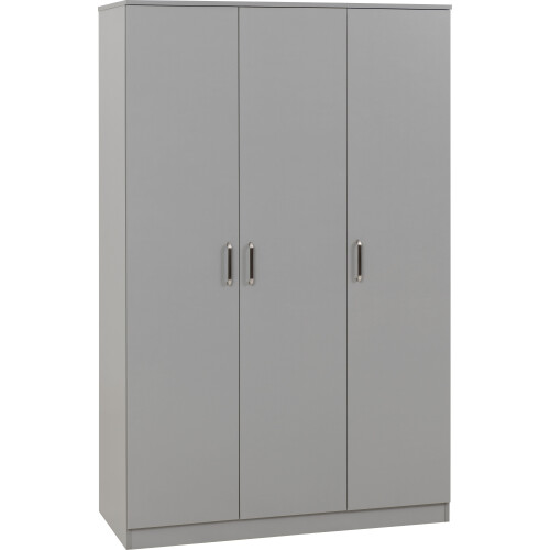 Seconique Dakota 3 Door Wardrobe Bedroom Set - Light Grey 2