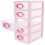 Pink Plastic Desktop Drawer Organizer Box for Office and Cosmetics 2