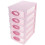 Pink Plastic Desktop Drawer Organizer Box for Office and Cosmetics 9