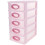 Pink Plastic Desktop Drawer Organizer Box for Office and Cosmetics 10