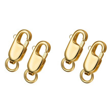4 Pieces of Solid Silver Lobster Clasp Hook and Claw Jewelry Making Necklace Bracelet Clasp