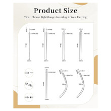 2X Piercing Taper Grabber Tool for Changing Jewelry -Flat Back Earrings Applicator Tool,Body Piercing Kit