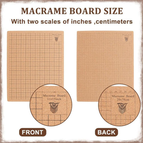 Macrame Board Set, Macrame Board and Metal Adjustable Stand, Macrame Supplies Double Sided Grid Macrame Project Board