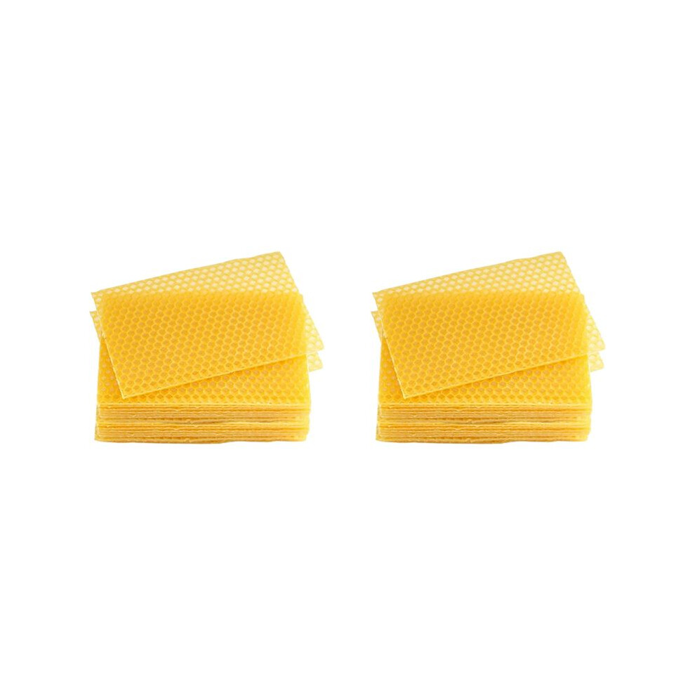 Beeswax Sheets 60Pcs Beeswax Foundation Sheets Wax Foundation For Bee Frames Natural Honeycomb Sheets Beeswax Sheets 4711157102580
