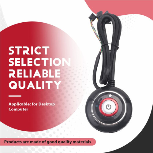 Desktop Computer  Button with Dual USB  and Audio PC External Start Button 165cm Cable