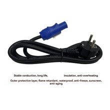2X Power Supply Cord Powercon Plug Stage Light 3core 1.2M Power Connect Cable DMX512 Light LED Light Event Show EU PLUG