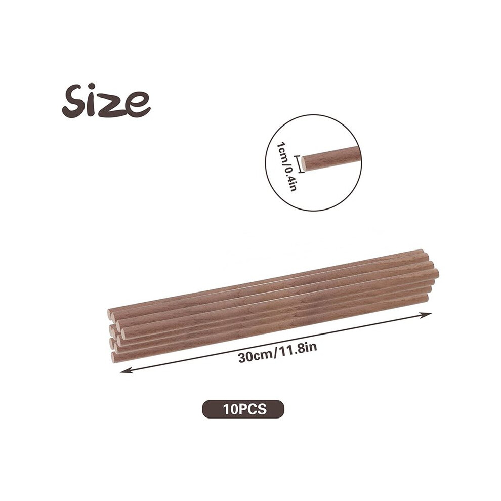 30 Pcs Wooden Dowel Rods For Crafts Round Unfinished Walnut Dowel Rod Sticks Hardwood Sticks For Diy Crafting 6032355911575