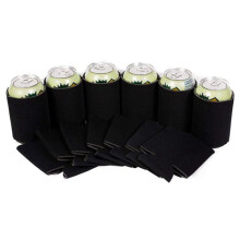 200PCS Neoprene Beer Can Cooler Drink Cup Bottle Sleeve Insulator Wrap Cover New Black