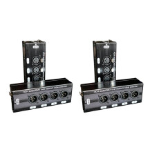 4Pair 4-Channel 3-Pin XLR Audio and DMX over Network Cable Extender DMX512 Network Signal Extender 2 Male+2 Female