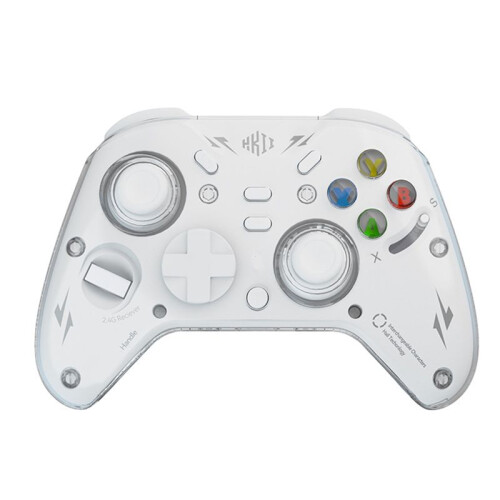 Wireless  Game Controllers Tri Mode Gamepad Hall-Effect Linear Joystick 1000Hz Gamepads for PC NS Phone White