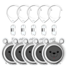 Female Self Defense Alarm Type-C Rechargeable Wolf-Proof Safety Siren Alarm Portable Keychain for Elderly Children Black