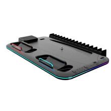 For PS5 Slim PRO Game Console Optical Drive Version and Digital Version Multi-Function Cooling Base Controller Black