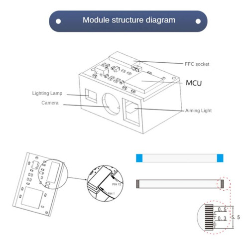 Module Moteur de NuméRisation de Codes-Barres QR 2D pour PDA, Terminal Mobile, Scanner Portable