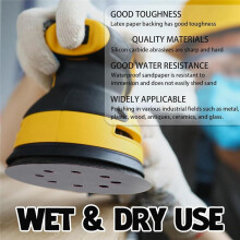 200 Pcs Sandpaper 5 Inch 8 Holes Hook and Loop Wet Dry Sanding Discs Assorted Grits, Orbital Sander Pads for Polishing