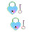 2 Sets Heart-Shaped Love Lock Wishing Lock 7