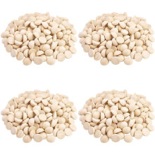 1200Pcs Palline di Legno Spaccate Palline di Legno Mezze Semilavorate Palline Semicircolari per Artigianato Fai-da-Te Decorazione Natalizia 15Mm