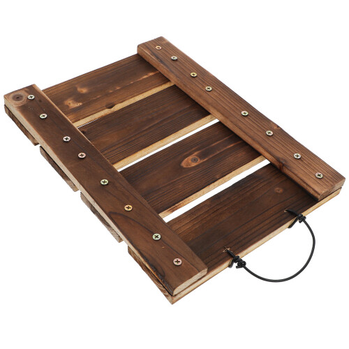 2Pcs Rustic Wood Wall Planters Brown Hanging Indoor Plant Display 1
