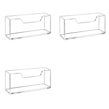 3X Acrylic Napkin Holder, Vertical Waterproof Splashing Napkin Holder for Bathroom, Paper-Towel Holder for Table