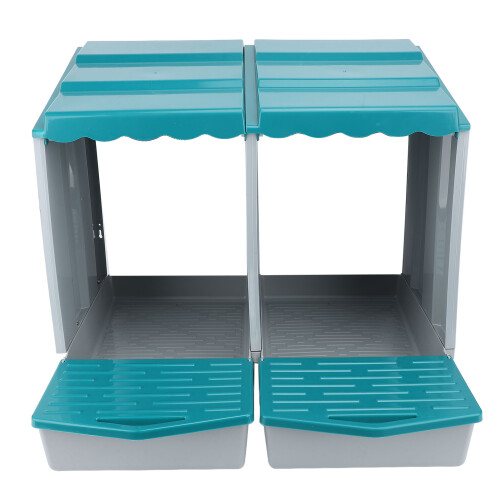 Chicken Nesting Box PP Chicken Egg Laying Box for Hens Ducks Poultry Comfortable Spacious Easy To Clean 2 Compartment 1