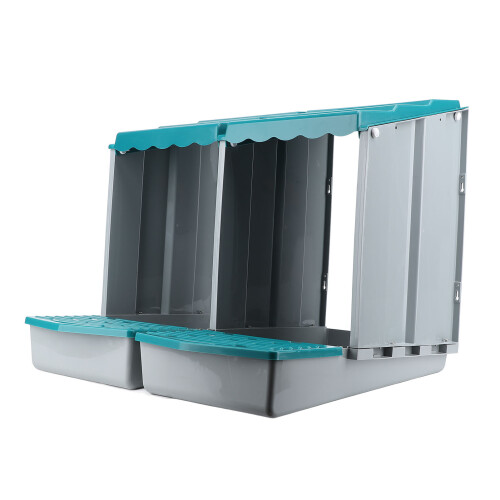 Chicken Nesting Box PP Chicken Egg Laying Box for Hens Ducks Poultry Comfortable Spacious Easy To Clean 2 Compartment 2