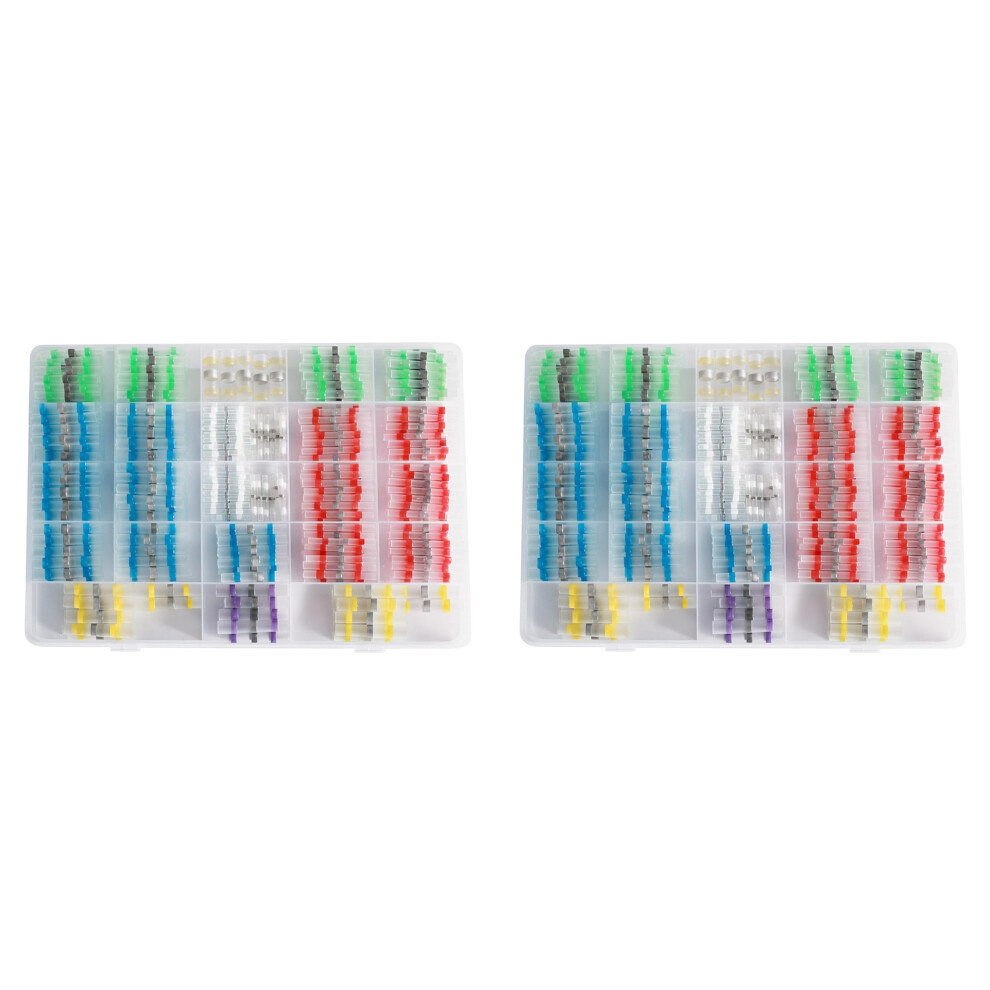 800Pcs Solder Connectors With Heat Shrink Waterproof Electrical Docking Joints For Sealing Wire Connections Terminal 4712523430016