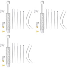 3X Piercing Taper Grabber Tool for Changing Jewelry -Flat Back Earrings Applicator Tool,Body Piercing Kit