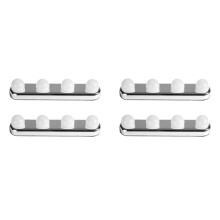 4-Delige 4-Lamps Punch-Free Led-Spiegel voor Make-Upinstallatie, Zuignap, op Batterijen Werkende Badkamerwandlamp