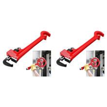 2pcs 8in Double Ended Valve Wrench Pipe and Valve Wrench Refinery Wheels 1/8in-1-1/2in Pipe Capacity for Protecting From