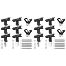 Airless Verfspuitset, 12 Dubbelzijdige Verfspuitmonden, 12 Airless Verfspuitpistoolfilters en 4 Spuittipbeschermers