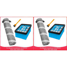 2X Bürstenrolle und HEPA-Filter-Set für  CrossWave OmniForce 4076 3912 3999 4000 Staubsauger-Teile-Ersatz-Set