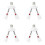 4X 360 Degree Adjustable - 2 in 1 E27 Splitter Socket Adapter. E27 Standard LED Bulb Socket Adapter 1