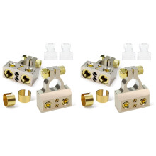 2X Battery Terminals, 0/4/8/10 Gauge Battery Terminal Connectors with Shims and Covers, Car Battery Cable Ends