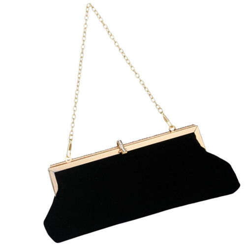 2Pcs Black Sparkly Clutch Bag Versatile Evening Handbag 1
