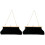 2Pcs Black Sparkly Clutch Bag Versatile Evening Handbag 4